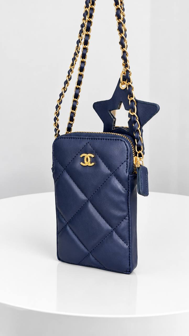 کیف موبایلی زنانه شنل | چرمی آینه‌دار CHANEL